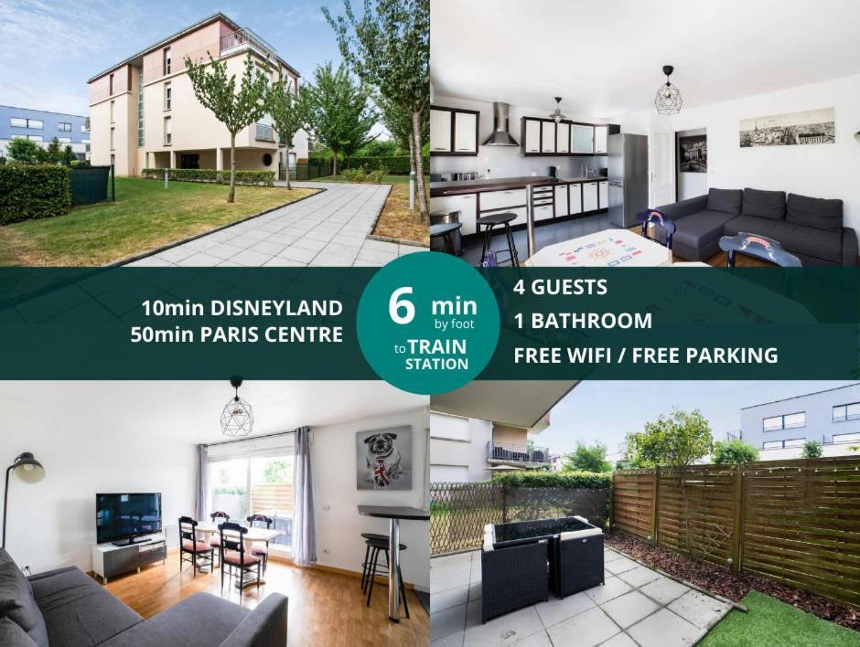 Les Paves De Prague - Appartement Pour 4 A 10 Minutes De Disneyland Paris Montevrain Bagian luar foto